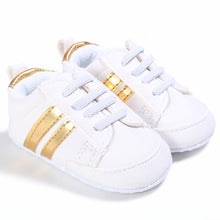 Load image into Gallery viewer, Kids Baby Unisex Crib Shoes Lace up Soft Sole Comfort PU Casual Prewalker Baby Shoes