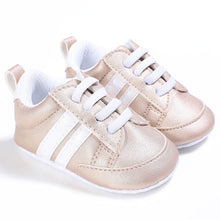 Load image into Gallery viewer, Kids Baby Unisex Crib Shoes Lace up Soft Sole Comfort PU Casual Prewalker Baby Shoes